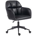 thumbnail image 1 of CoSoTower Swivel Office Chair, Faux Leather Desk Chair with Adjustable Height, Study, Black, 1 of 7