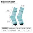 thumbnail image 2 of Vsdgher Teal Turquoise Wood Crew Socks for Men & Women, Breathable Casual Athletic Ankle Socks, 2 of 6