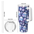 thumbnail image 4 of KLL crystal Skull flower leaf Print 40oz Stainless Steel Insulated Car Cup Coffee Mug with Spillproof Lid - Keep Your Drink Hot or Cold on the Go, 4 of 8