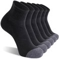 thumbnail image 2 of LIBRCLO Athletic Ankle Socks for Men Cushioned Quarter Sock Sport Running Half Crew Sock 5 Pairs, 2 of 4