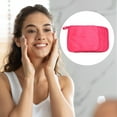 thumbnail image 6 of 4pcs Reusable Makeup Removal Cleaning Cloth Washable Makeup Remover Cleaning Towels Rose Red 8''x8'', 6 of 7