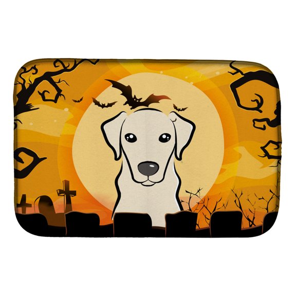 Carolines Treasures BB1780DDM Halloween Yellow Labrador Dish Drying Mat 14 x 21" multicolor