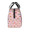 thumbnail image 4 of Rabbit Puppy Pink Lunch Bag Thick Aluminum Foil Tote Cooler for Women Work Picnic Gift, 4 of 7