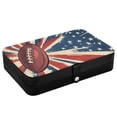 thumbnail image 3 of YAZAOO Leather Jewelry Box - Rectangular Gridiron Glory Pattern 8.27x5.5x1.78in Black, 3 of 8