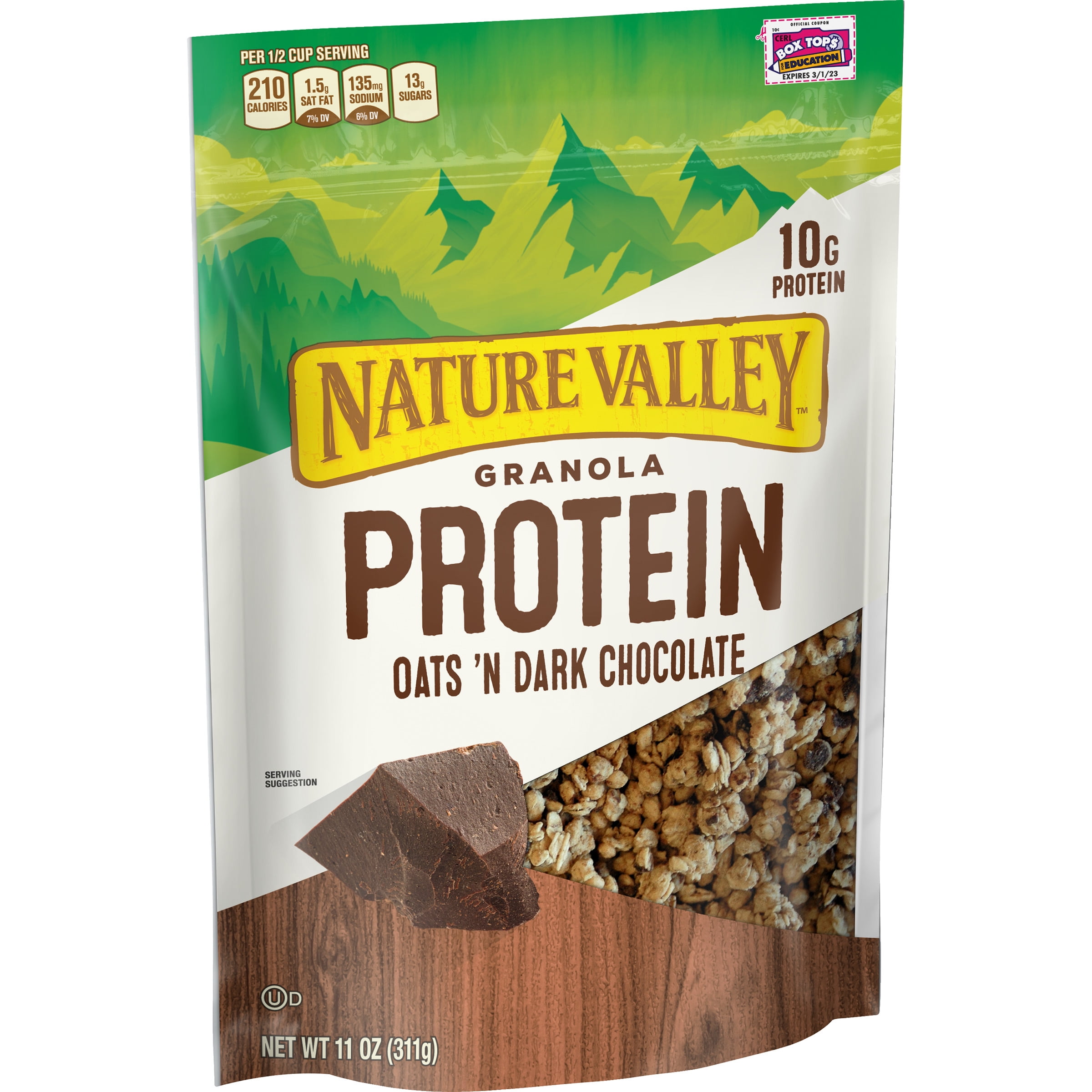 Nature Valley Protein Granola, Oats N' Dark Chocolate (Pack of 2