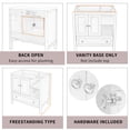 thumbnail image 3 of EUCOCO 30" Bathroom Vanity Base Only, , Bathroom Storage Cabinet with Doors,Drawers and Adjustable Shelf, Solid Wood Frame, White, 3 of 8