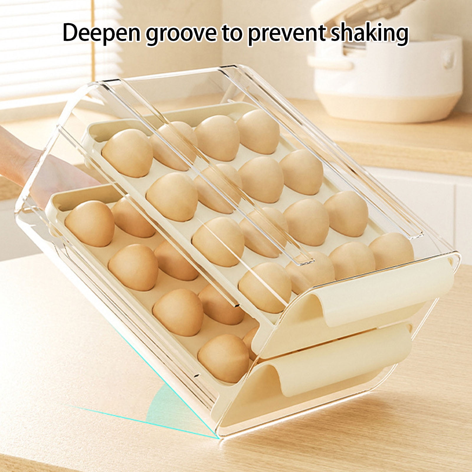 Refrigerator Eggs Holder Featuring Easy Washing PET PP for Home Kitchen Organization