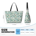 thumbnail image 4 of Pofeuu Floral In Teal Print Beach Bag,Waterproof Sandproof Beach Tote Bag, Large Capacity Foldable Beach Bags for Women, 4 of 7