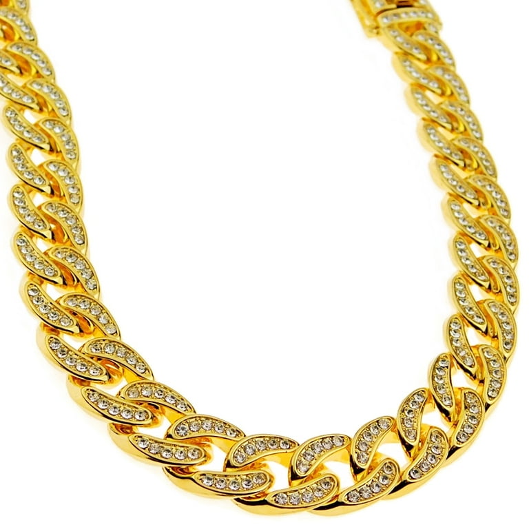 Gold plated outlet cuban link choker