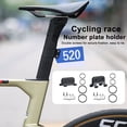 thumbnail image 1 of Support de Plaque de Numéro de Course Vélo Route Montagne Tige de Selle Tube Rond en Forme de V Clip de Numéro de Course Accessoires de Vélo, 1 of 8