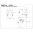 thumbnail image 2 of Kingston Brass GKB7642AX 4 in. Centerset Bathroom Faucet, Polished Brass, 2 of 2