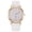 White, variant on Women's Analog Quartz Watch, 39mm Round Glitter Dial with Black Faux Leather Strap, Casual Minimalist Wristwatch
