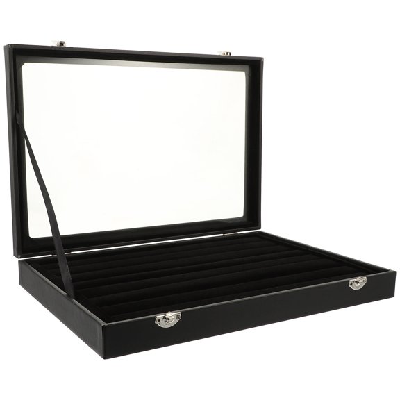 ETEREAUTY Large Black Jewelry Organizer Box for Home with Construction and Secure Storage