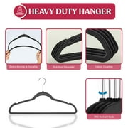 Lux Decor Collection Black Velvet Hangers Space Saving and Non-Slip Hangers - 30 Pack