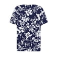 thumbnail image 2 of ATENAR Shirts for Women Summer Short Sleeve T Shirts for Women Casual Tee Dark Blue XL, 2 of 5