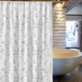 thumbnail image 2 of Cortina de ducha de mármol para baño Juego de cortinas de ducha de tela gris y blanca Accesorios de baño decorativos resistentes (72" ​​W x 72" H) JAMW Sencillez, 2 of 5
