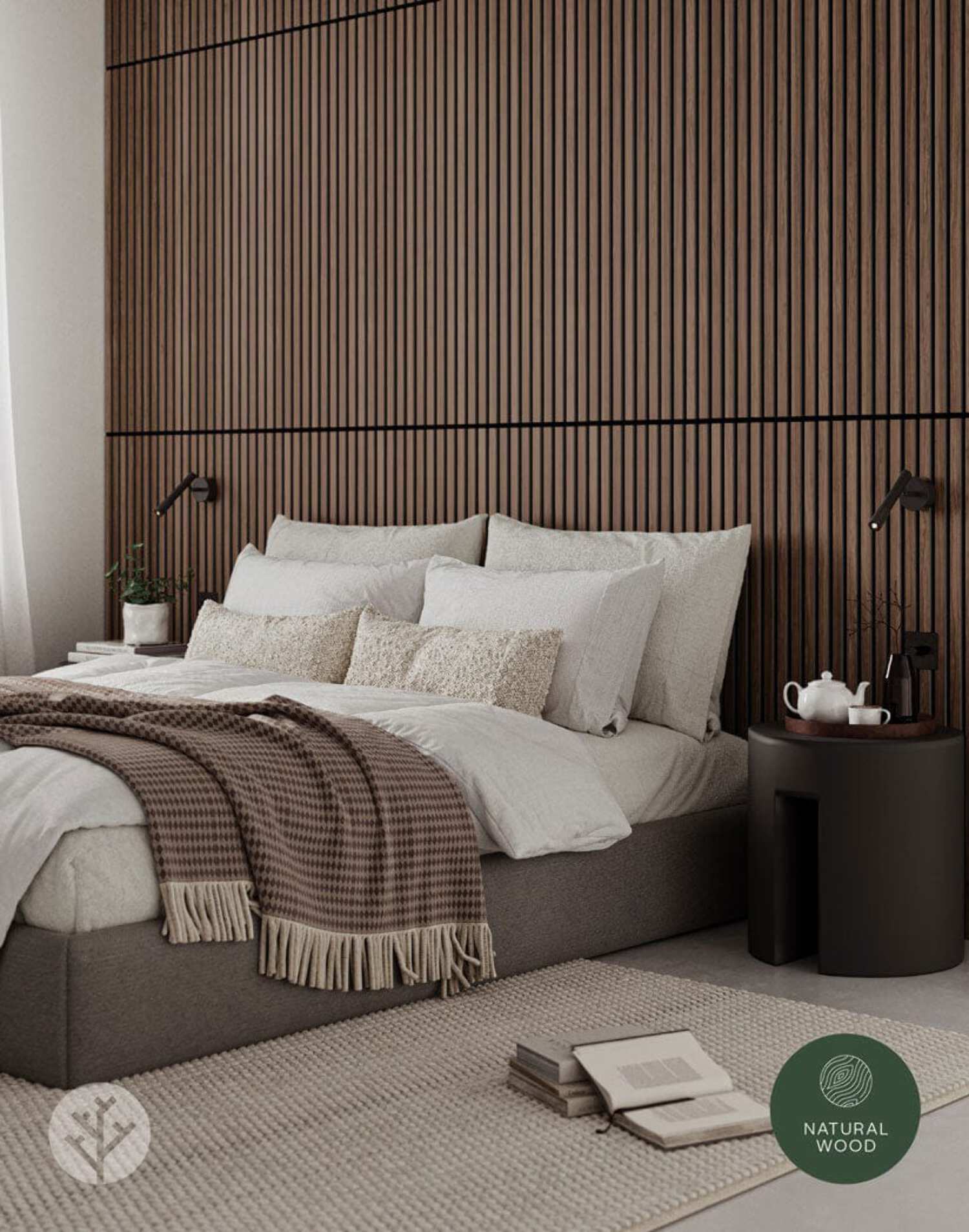 Luxury American Walnut Acoustic Slat Wood Wall Panels | Original Slatpanel