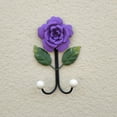 thumbnail image 3 of Dream Lifestyle Decorative Wall Hooks, Wall Mounted Art Flower Rose Iron Hook for Hanging Coat Hat Key Towel, Vintage Hanger for Living Room Bedroom Bathroom Door, Home Decoration, 3 of 8