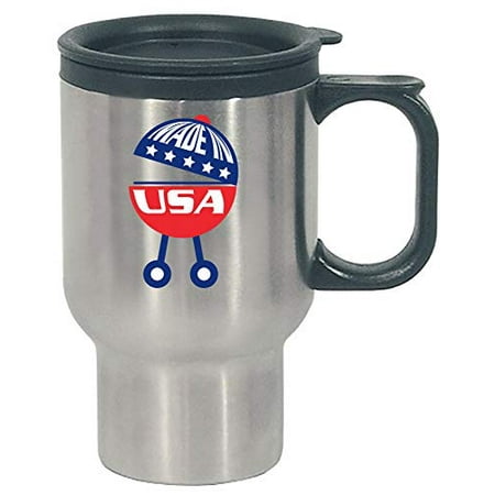 Stuch Strength Funny Labor Day - Made In USA - Food Grill Humor - Stainless Steel Travel Mug