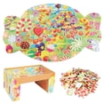 thumbnail image 1 of Jfieei 100 PCS Candy Land Jigsaw Puzzle, Multi Color ,for Early Childhood Education, Eco-friendly Natural Pulp Puzzle Floor Puzzle, 1 of 8