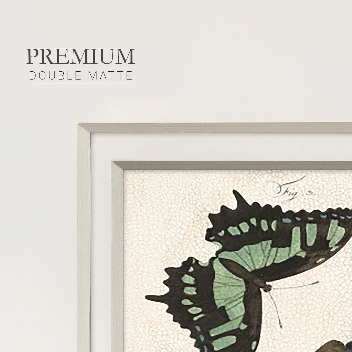 Crackled Butterflies IIIPremium Framed Print