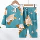 thumbnail image 2 of Odeerbi 1-12 Años Niños Niñas Pijamas de Algodón de Verano Camisetas de Manga Larga Pantalones Conjunto Estampado Suave Ropa de Dormir Conjunto de Dos Piezas, 2 of 3