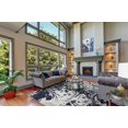 thumbnail image 3 of 3' x 5' Blue Abstract Splashes Area Rug, 3 of 10