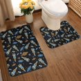 thumbnail image 2 of Yiaed Space Rockets Print Bathroom Mat Set 2 Pieces Mat Anti-Skid Pad Ultra Soft and Absorbent Bathroom Bath Mat Contour Bath Rugs for Toilet Base, 2 of 6