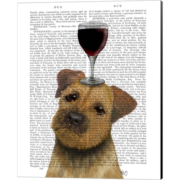 Great Art Now Dog Au Vin Border Terrier by Fab Funky Canvas Wall Art 16W x 20H
