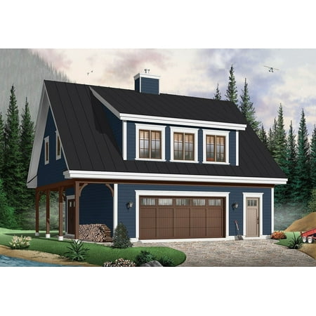 728-3935: Garage apartment Craftsman 2 Bed, 2 Bath Luxury Home Plan, 1096 Sq Ft: Full Blueprints with License to Build by Home Plan Marketplace - Lesuto