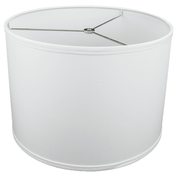 Fenchel Shades | 14" Top Diameter x 14" Bottom Diameter x 10 Height, (Washer/Spider Attachment) Drum Lamp Shade - (Linen White)