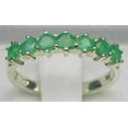 thumbnail image 2 of LBG 18k White Gold Natural Emerald Womans Eternity Ring - Size 11.5, 2 of 4