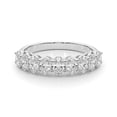 thumbnail image 4 of JewelMore 1 Carart & 2 Carart Oval Lab Grown 14K Diamond Nine Stone Anniversary Band for Women (F-G / VS-SI), 4 of 12