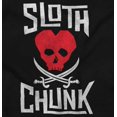 thumbnail image 2 of Sloth Chunk Pirate Heart 80s Retro Unisex Plus Fleece Graphic Hoodie Brisco Brands 2X, 2 of 5