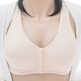thumbnail image 2 of Zszcpp Women'S Wireless Bras Front Closure Solid Wide Shoulder Strap Suitable Thin No Steel Ring T Shirt Bra Underwear, 2 of 3