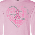 thumbnail image 4 of Inktastic Breast Cancer Awareness Heart Words Long Sleeve T-Shirt, 4 of 5