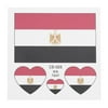 Mountawat Football World Cup Waterproof Disposable National Flag Tattoo Sticker(Egypt