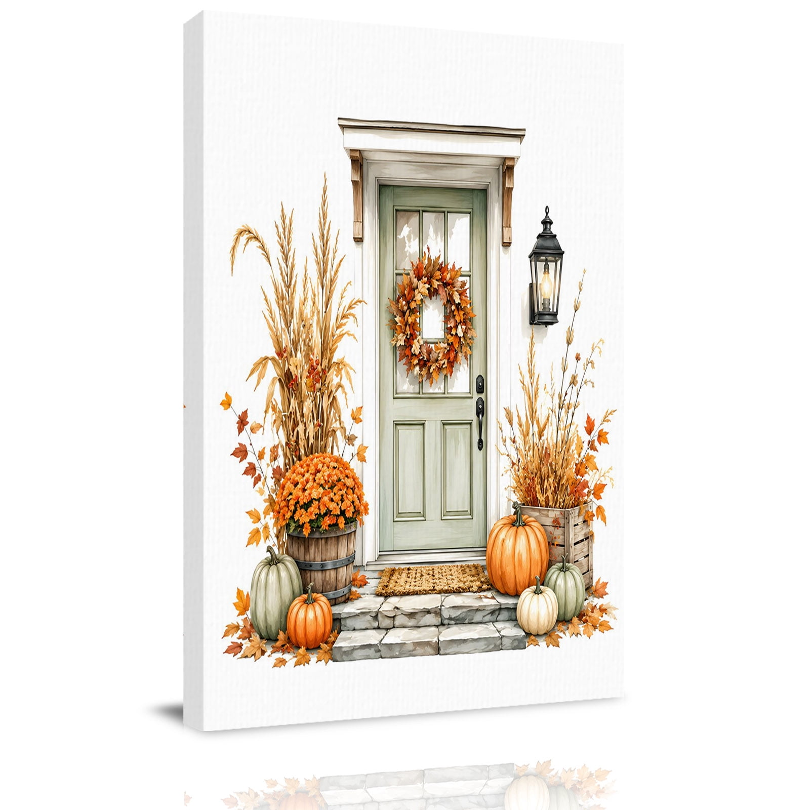 Canvas Wall Art Thanksgiving Fall Framed Canvas Prints for Hallway Living Room Autumn Botanical Harvest Farmhouse Extra Large Gallery Wrapped Wall Decor for Home Office Gifts 20 x30
