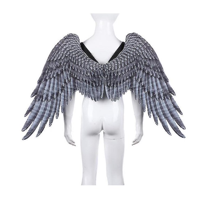 Disfraz de alas para niños, accesorios de Halloween, alas negras para niños y niñas, alas blancas, alas de ángel, accesorios para disfraces de fiesta de cosplay
