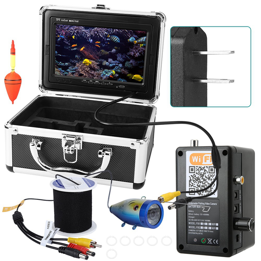 LED Underwater Fishing Camera Recorder 1000TVL HD Video IP68 Wirth 98.4ft Cable 