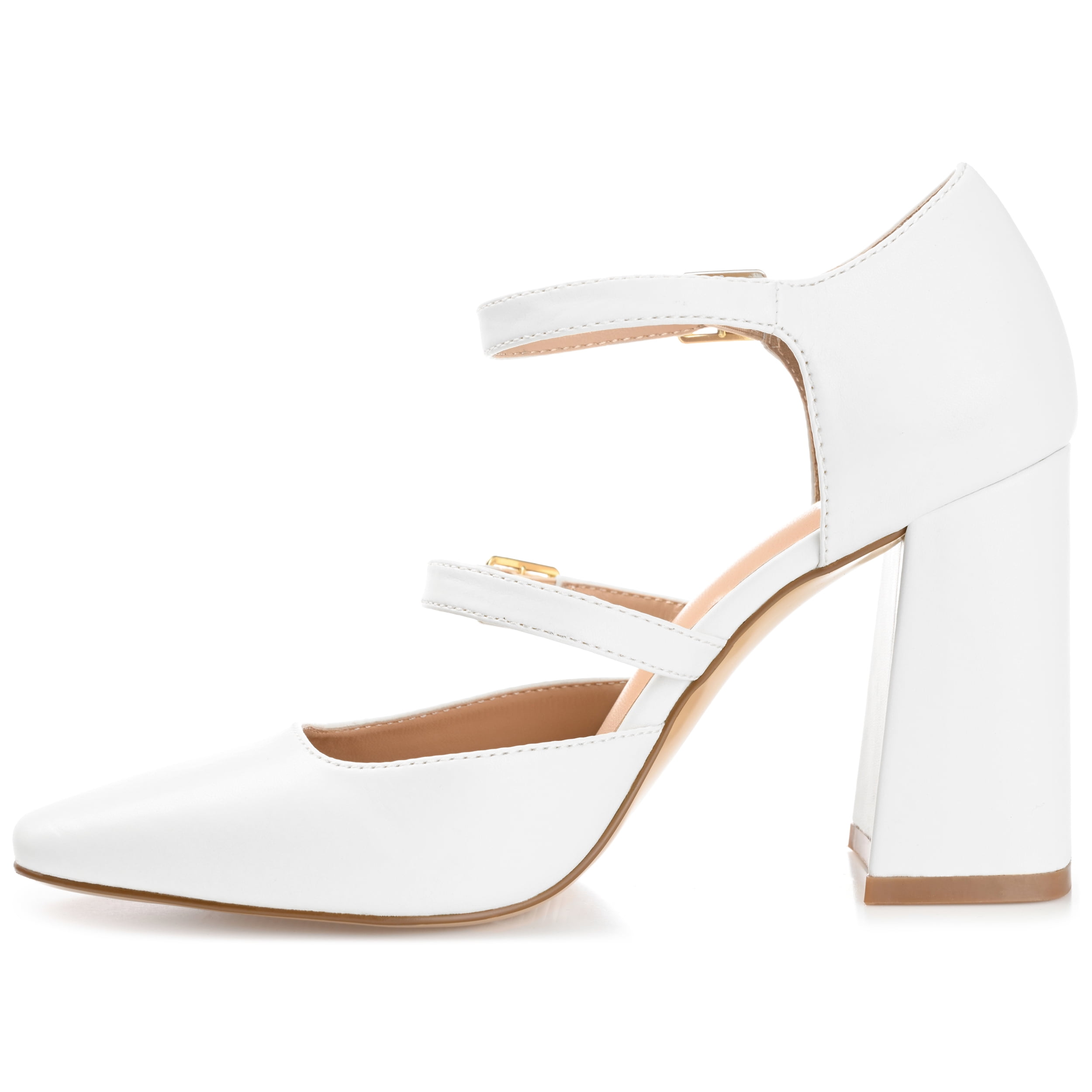 Journee Womens Isadorah Mary Jane Mid Block Heel Square Toe Pumps, Widths Available
