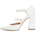 thumbnail image 3 of Journee Womens Isadorah Mary Jane Mid Block Heel Square Toe Pumps, Widths Available, 3 of 10