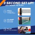 thumbnail image 5 of Jercoda All-in-One Ping Pong Table Tennis Set, 2 Player Set with 6 Balls and Retractable Net, Indoor Outdoor Healthy Game, 5 of 13