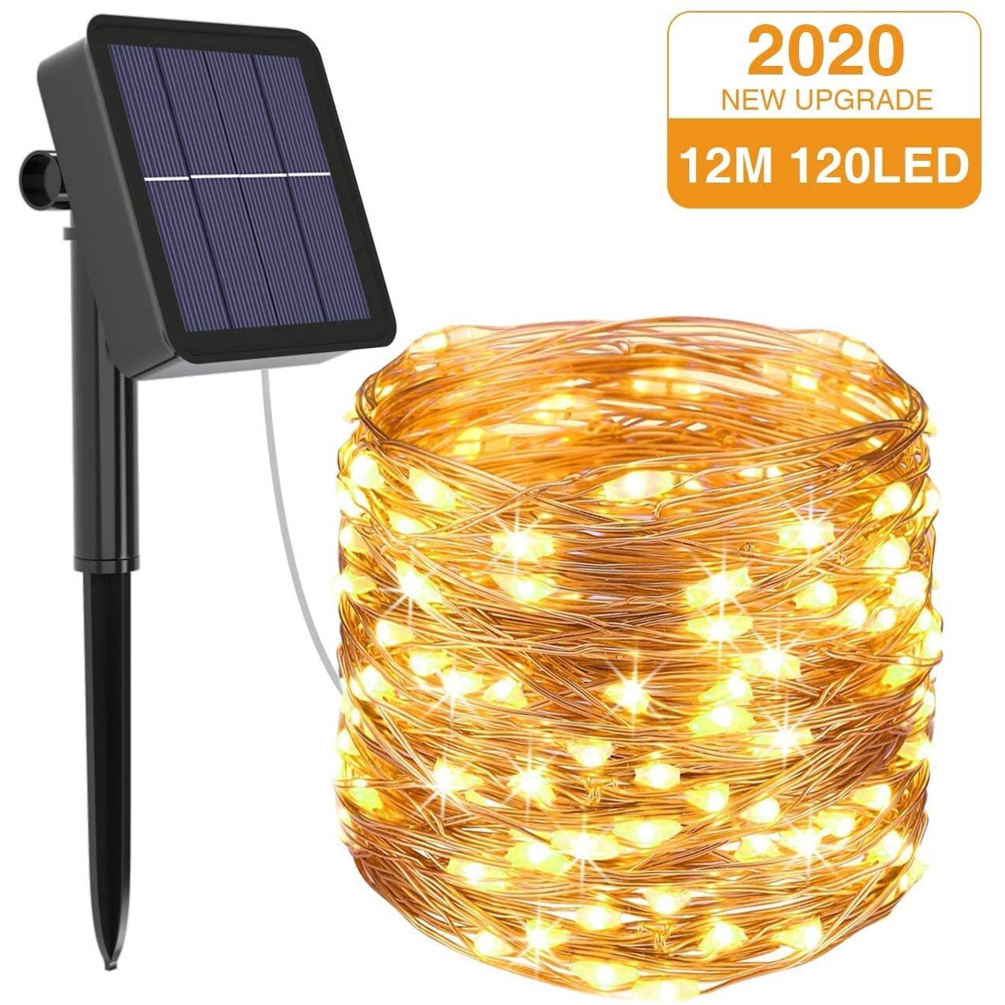 Solar String Lights Outdoor,200 LED Total&66 Ft Long Starbright Solar with 8 Mod 