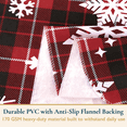 thumbnail image 3 of ComfiTime Christmas Vinyl Tablecloth – 60 x 84 Waterproof Table Cover with Flannel Backing for 4-8 ft Square Table, Spillproof, Wipe Clean, Non-Slip, Indoor/Outdoor Use for Dining/Party/Picnic, 3 of 11