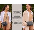 thumbnail image 2 of Baggallini Bolso bandolera pequeño con triple cremallera para mujer - Riñonera convertible de 8x6 pulgadas - Ligero resistente al agua, 2 of 5