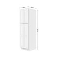 thumbnail image 2 of Furinno Shaker Utility Kitchen Cabinets with 2-Doors, Ready to Assemble, 24 D x 24 W x 84 H, White, 2 of 8
