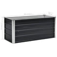 thumbnail image 2 of vidaXL Anthracite Galvanized Steel Raised Garden Bed Freestanding for Garden Balcony Patio, 2 of 10