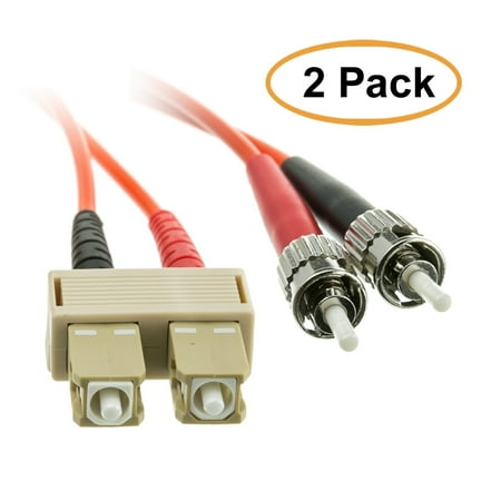 ACL 3.28 Feet (1 Meter) SC to ST Fiber Optic Cable, Multimode, Duplex, 62.5/125, 2 Pack