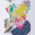 thumbnail image 2 of Gibobby Playera de Manga Corta con Cuello Redondo 2024, camiseta con estampado cuerpo completo, Tops para mujer, camiseta manga corta diaria, Tops manga corta con es(Rosa,G), 2 of 3